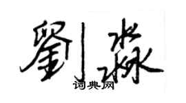 王正良刘淼行书个性签名怎么写