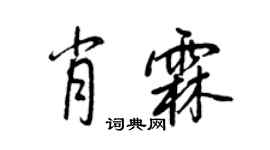 王正良肖霖行书个性签名怎么写
