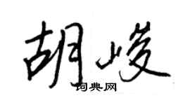王正良胡峻行书个性签名怎么写