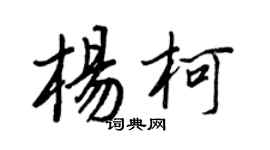 王正良杨柯行书个性签名怎么写