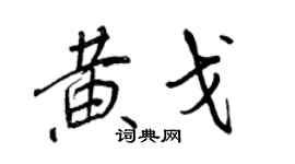 王正良黄戈行书个性签名怎么写