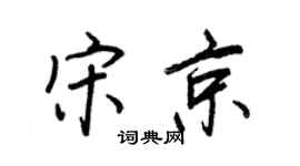 王正良宋京行书个性签名怎么写