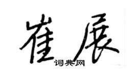 王正良崔展行书个性签名怎么写