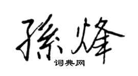 王正良孙烽行书个性签名怎么写