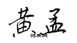 王正良黄孟行书个性签名怎么写