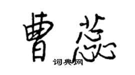 王正良曹蕊行书个性签名怎么写