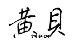 王正良黄贝行书个性签名怎么写