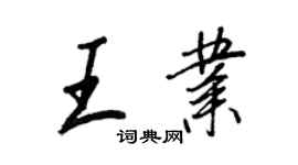 王正良王业行书个性签名怎么写
