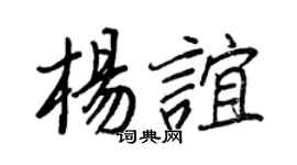 王正良杨谊行书个性签名怎么写