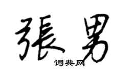 王正良张男行书个性签名怎么写