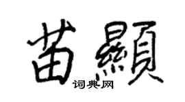 王正良苗显行书个性签名怎么写