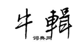 王正良牛辑行书个性签名怎么写