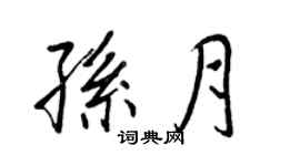 王正良孙月行书个性签名怎么写