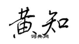 王正良黄知行书个性签名怎么写