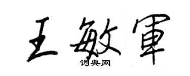 王正良王敏军行书个性签名怎么写