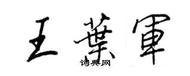 王正良王叶军行书个性签名怎么写