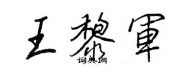 王正良王黎军行书个性签名怎么写