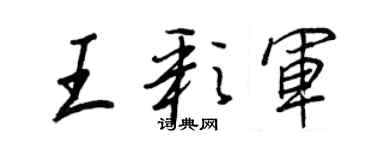 王正良王彩军行书个性签名怎么写