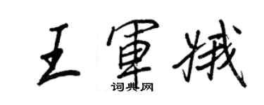 王正良王军娥行书个性签名怎么写