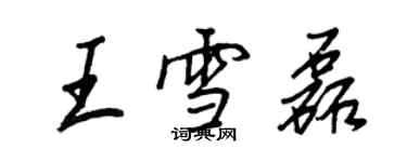 王正良王雪磊行书个性签名怎么写