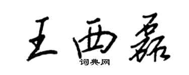 王正良王西磊行书个性签名怎么写