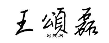 王正良王颂磊行书个性签名怎么写