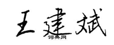 王正良王建斌行书个性签名怎么写