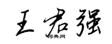 王正良王君强行书个性签名怎么写