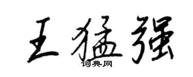 王正良王猛强行书个性签名怎么写