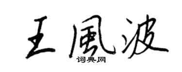 王正良王风波行书个性签名怎么写