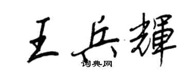 王正良王兵辉行书个性签名怎么写