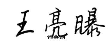 王正良王亮曝行书个性签名怎么写