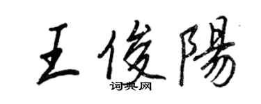 王正良王俊阳行书个性签名怎么写