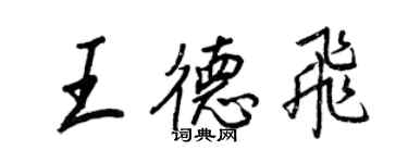 王正良王德飞行书个性签名怎么写