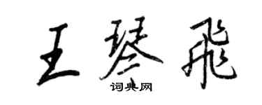 王正良王琴飞行书个性签名怎么写