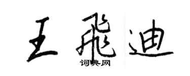 王正良王飞迪行书个性签名怎么写