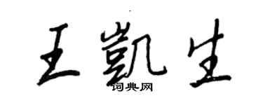 王正良王凯生行书个性签名怎么写