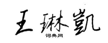 王正良王琳凯行书个性签名怎么写