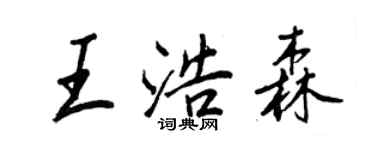王正良王浩森行书个性签名怎么写