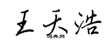 王正良王夭浩行书个性签名怎么写
