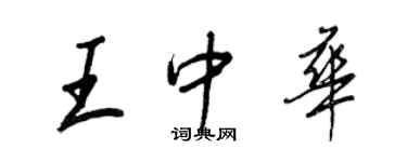王正良王中华行书个性签名怎么写