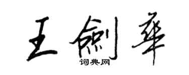 王正良王剑华行书个性签名怎么写