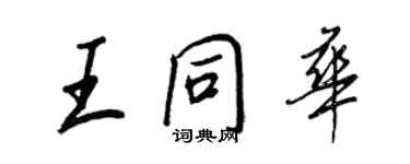 王正良王同华行书个性签名怎么写