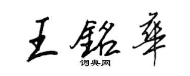 王正良王铭华行书个性签名怎么写