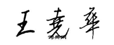 王正良王尧华行书个性签名怎么写