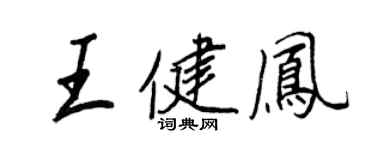 王正良王健凤行书个性签名怎么写