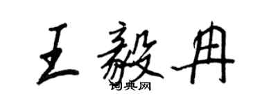 王正良王毅冉行书个性签名怎么写