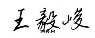 王正良王毅峻行书个性签名怎么写