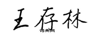 王正良王存林行书个性签名怎么写