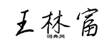王正良王林富行书个性签名怎么写